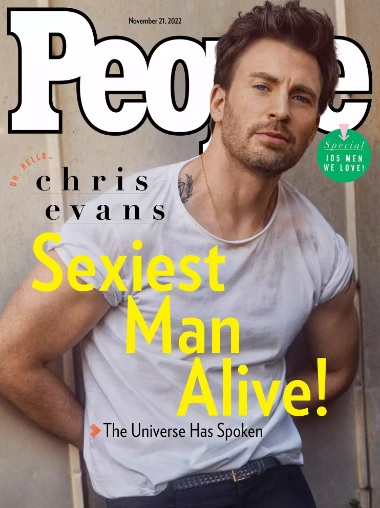 クリス・エヴァンス、米誌「People」の「最もセクシーな男」に選ばれる

