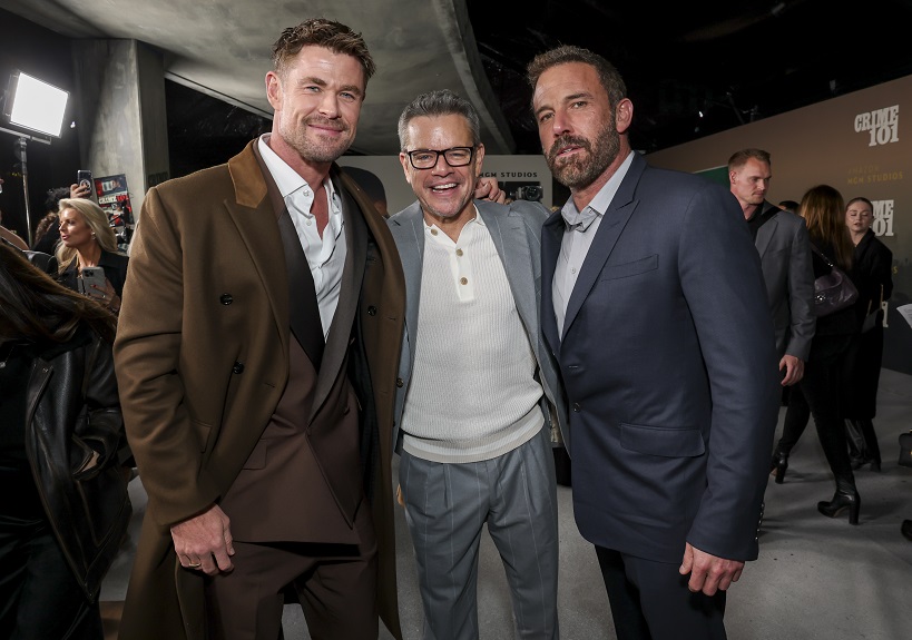 「クライム101」LAワールドプレミア クリス・ヘムズワース、ハル・ベリー、バート・レイトン監督登壇 マット・デイモン、ベン・アフレックも登場